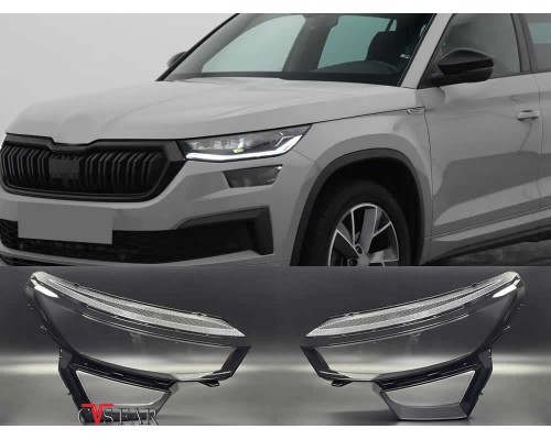 Skoda Kodiaq Sağ Sol Far Camı 2022-2024 / Sıfır İthal Skoda Kodiaq Sağ Sol Far Camı 2022-2024 / Sıfır İthal