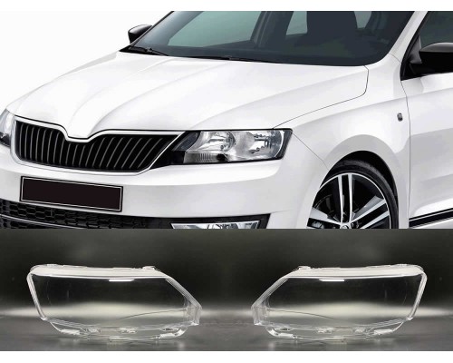 Skoda Rapid Sağ Sol Far Camı 2013-2018 / Sıfır İthal