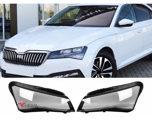 Skoda Superb Sağ Sol Far Camı 2020-2023 / Sıfır İthal